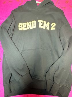 Send Em 2 Heaven Hoodie Black Cream Orange Size XS