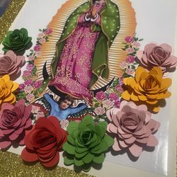 Virgen Con Flores 