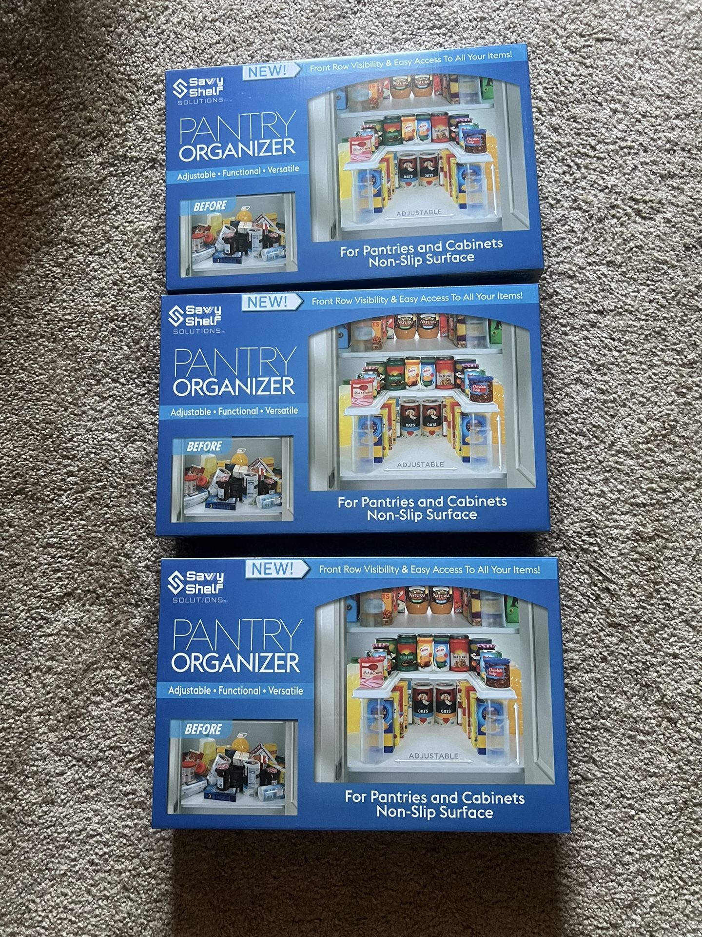 3 SAVY SHELF CUPBOARD ORGANIZATION