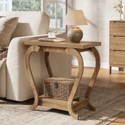 Brand New in Box – 2-Tier Wood End / Side Table