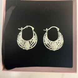 Silver Hoop Earrings 