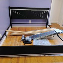 ADORNEVE king Size Bed Frame With LED Lights, New- Cash Only
