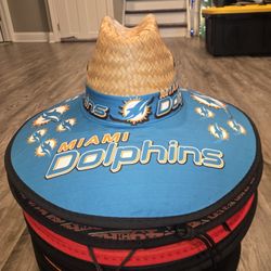 Miami Dolphins Straw Hat Sombrero Cap Beach Festival Pool Summer Sports tools Lawn Party Gorra 