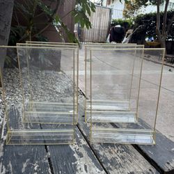 Acrylic Sign Holder 8.5X11 Clear Sign Holder,Double Sided Flyer Holder, Table Menu Holder Display Stand for Wedding Table Number $1 Each