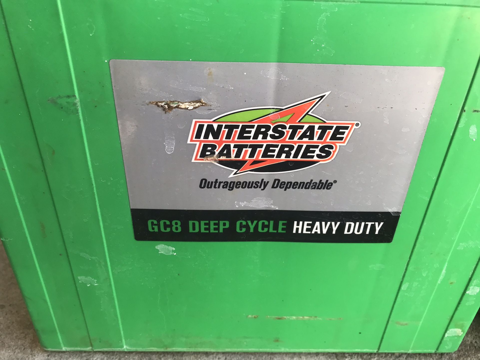 Interstate 8 volt golf cart batteries set of six for sale in diamond