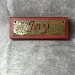 Homemade Laser Cut Joy Sign