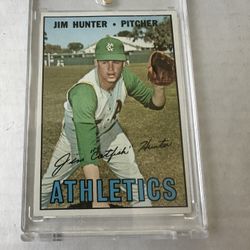 1967 Topp Jim Hunter Baseball Card Ex Mint 