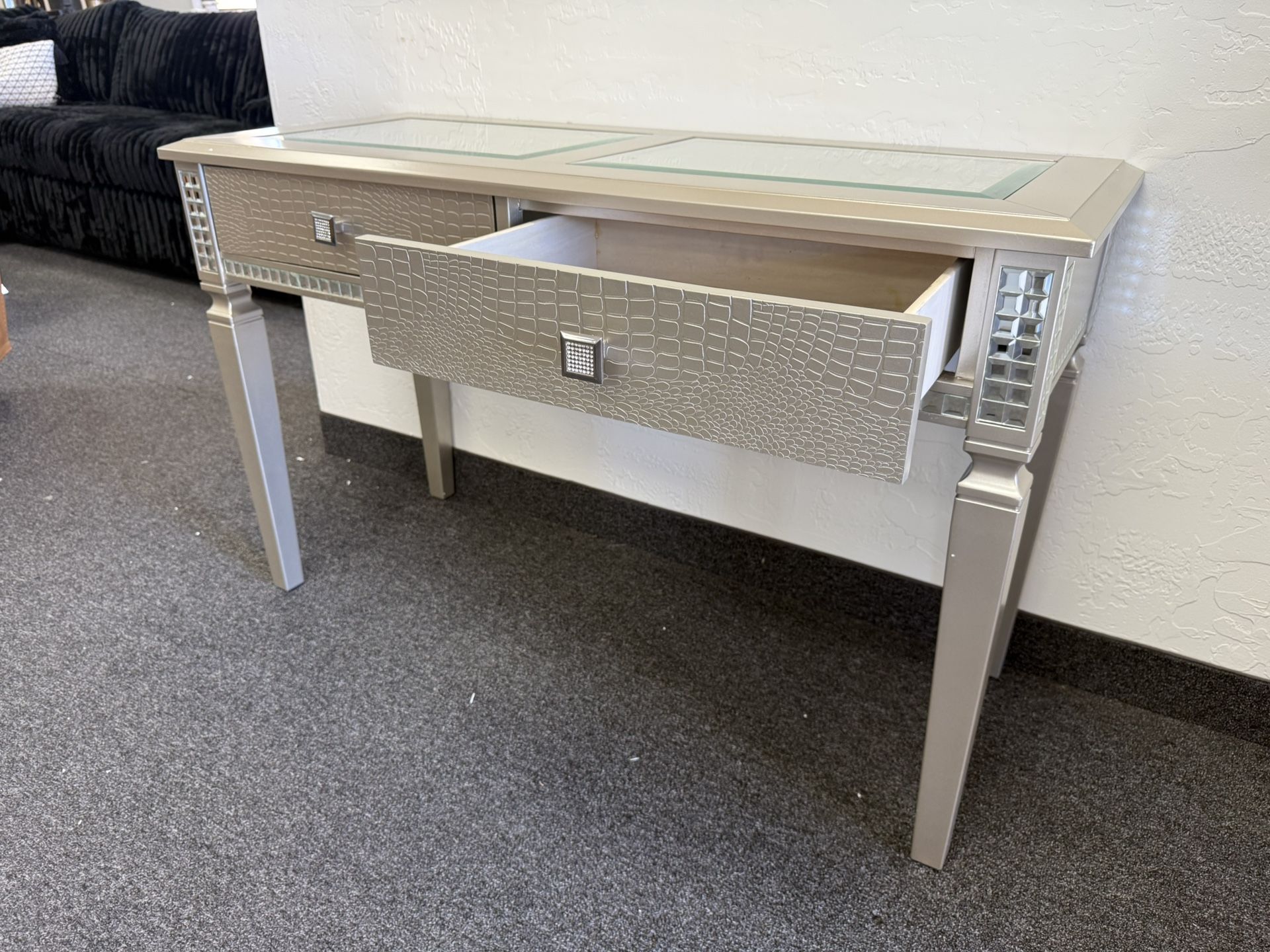 Sofa Table Glam With Mirrors And Glass