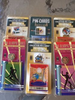 Vintage 1996 Limited Edition Olympic Pictogram Collection Collector Pin-Cards $12 Each