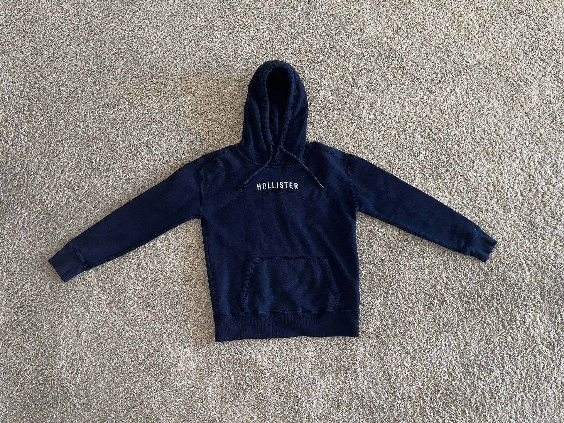 Blue Hollister Plain Hoodie: Adult XS