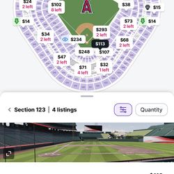 2  Anaheim Angels tickets  section 123