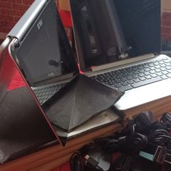 Asus 10.1" Chromebook 10pc. Lot Of 2 In 1 Laptop Convertible Touchscreen 