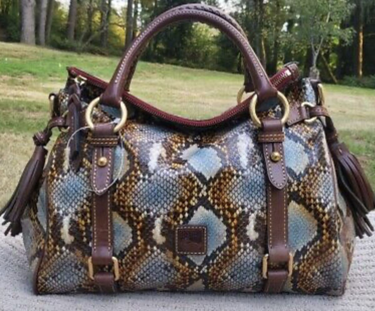 LIKE NEW Dooney & Bourke Florentine Satchel - Python Limited Edition Style (NO LONGER IN PRODUCTION)