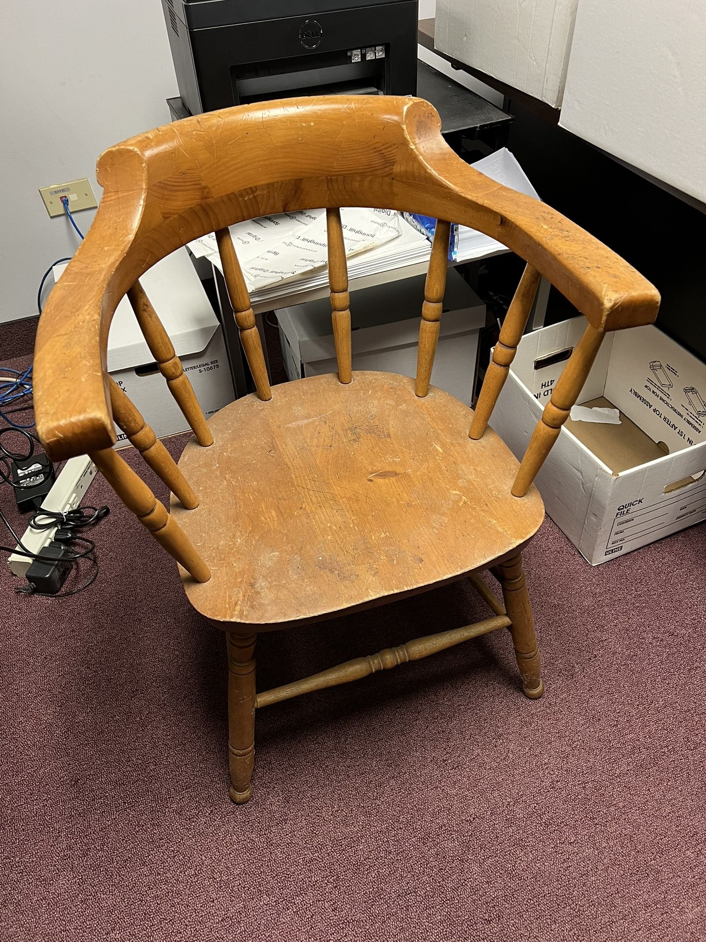 Maple captains chair