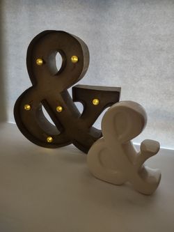 Set of two ampersand. Metal and ceramic