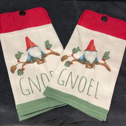 No, Two Hand Towels That Have A Gnome On Them And The Word Gnoel $10 A Set