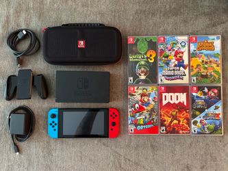 Nintendo Switch V2 Complete Bundle + 6 Games
