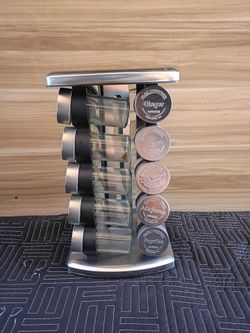 Olde Thompson Since 1944 20 Jar Embossed Revolving Spice Rack