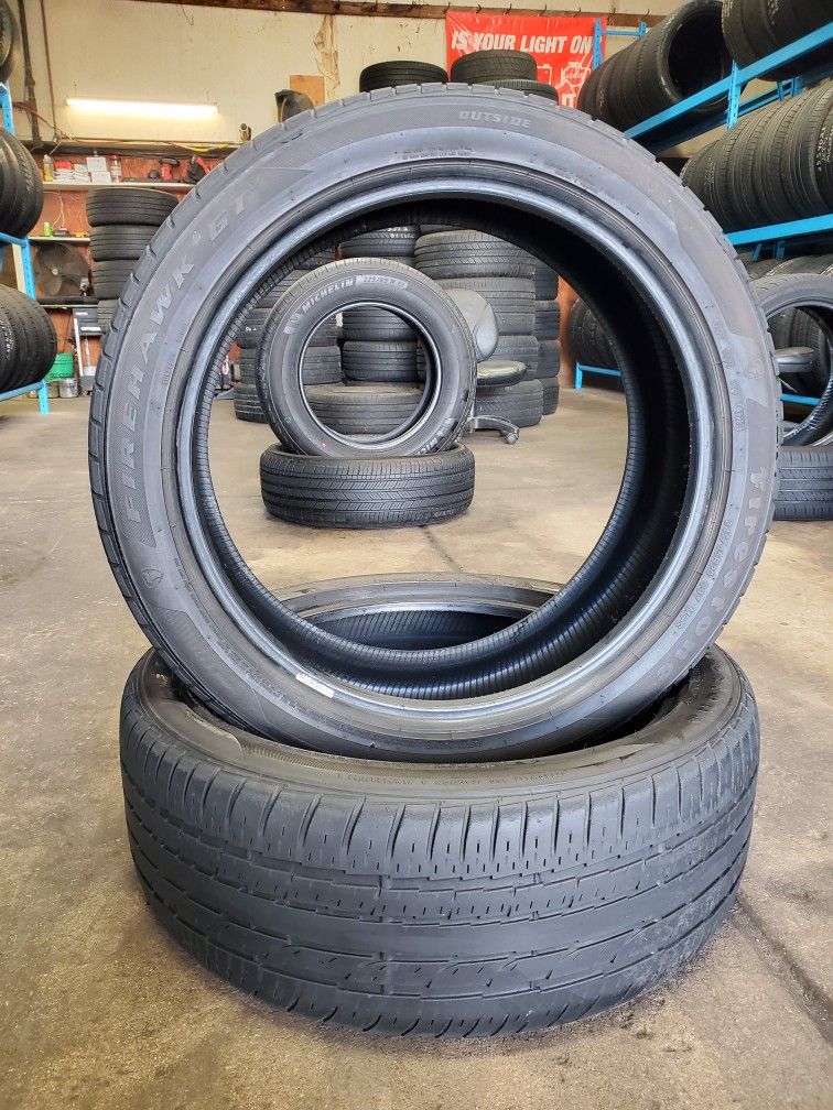 🔥 (2) 245 45 20 Firestone Firehawk GT Tires
