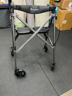 Stander Folding Rollator Walker with Seat