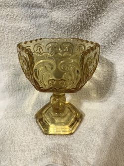 Vintage Imperial Glass Amber Candy Dish, $12