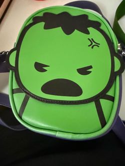 Marvel Hulk Crossbody Bag Green Purple Mini Shoulder Purse Adjustable Strap