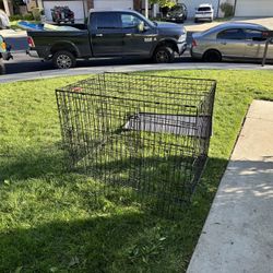 Large Collapsing Metal Dog Crate 