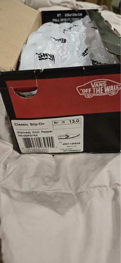 Red Vans size 13