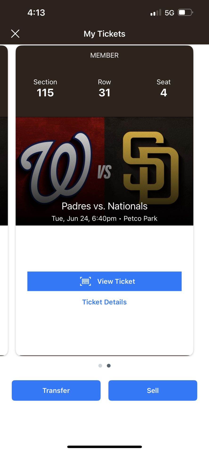 Padres vs Nationals