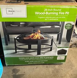 Main Stays 28-Inch Round Wood-Burning Fire Pit