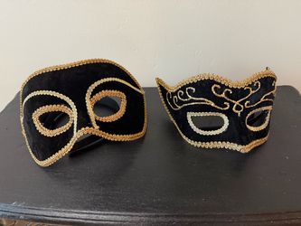 His and hers masquerade carnival Halloween costume eye masks