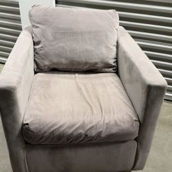 KFI Taupe Fabric Accent Chair 35” Wide Used