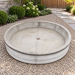 56” Hacienda Round Concrete Fountain Basin