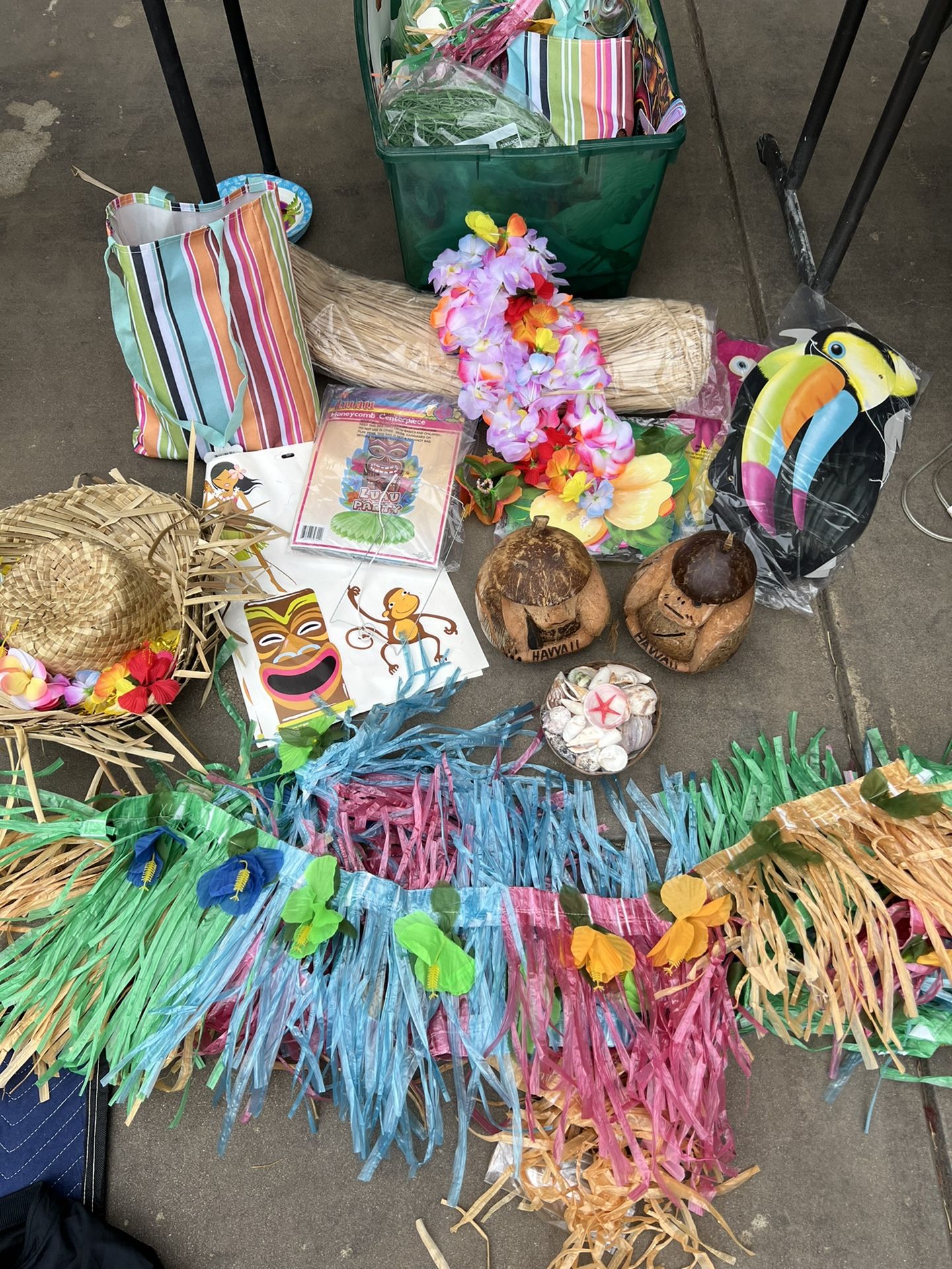Full box Of Hawaiian Luau Decor