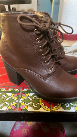Top Moda Brown Zip Up Boots Brand New Size  6 Womens