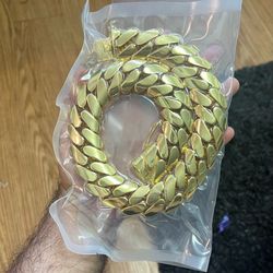 Cadena Super Gruesa Gold Bonded