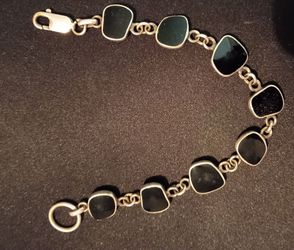 Black Onyx & Silver Bracelet