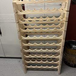 60 Bottle Solid Wood Wine Rack, Like New