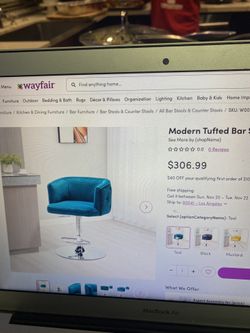 Swivel Bar Stool Velvet Dark Green