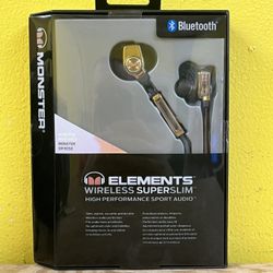 Monster Elements SuperSlim Bluetooth Earbuds (NEW)