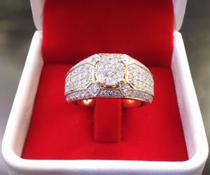 Women's men's wedding engagement promises ring size 7.0