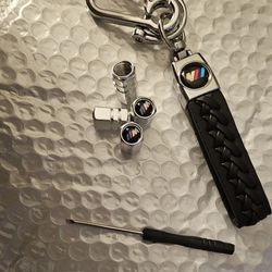 BMW Keychain and Tire Caps Accessories