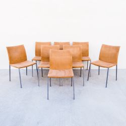 Vintage Italian Suede "Lia" Dining Chairs by Zanotta