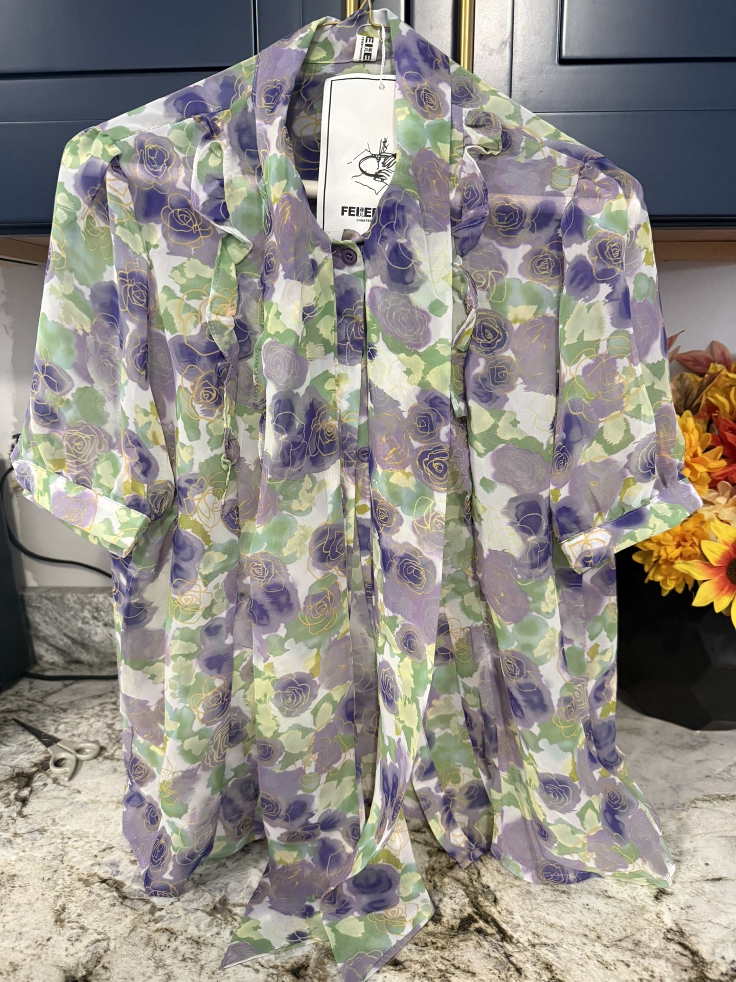 New Floral Blouse by FEIER China Fashion Style size M