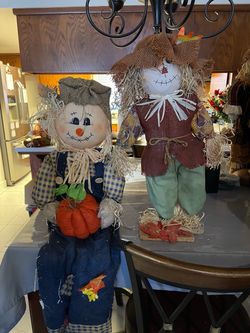 Fall Scarecrow Decorations Set of Two
