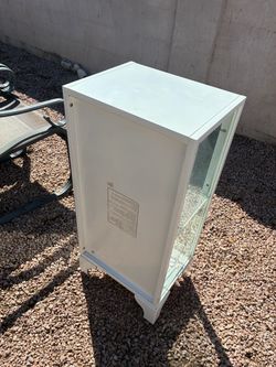 White Glass Display Cabinet $25 OBO