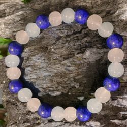 Brand new Sodalite, Clear Quartz and Angelite bracelet