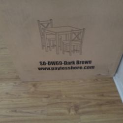 Hudada 3 - Piece Solid Wood Kitchen Table Set For Two.