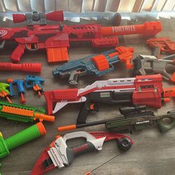 Nerf Guns, Ammo And Vest