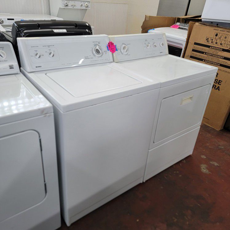 Kenmore Top Load Washer And Electric Dryer Set White Working Perfectly 4-months Warranty 
